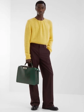 Yellow Mohair Jumper Knitwear Mens - men's sweaters sale