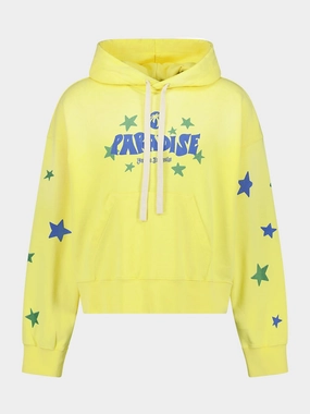 Yellow Paradise Graphic Sweatshirt Tops Mens - thermal tops