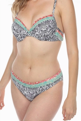 Zebra Twist Top In Multi Swim Womens - animal print bikinis