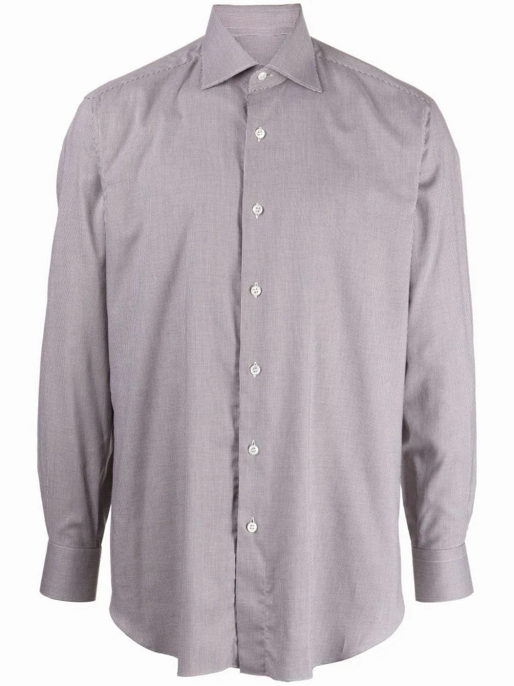 Zigzag-Jacquard Cotton Shirt mens polos clearance
