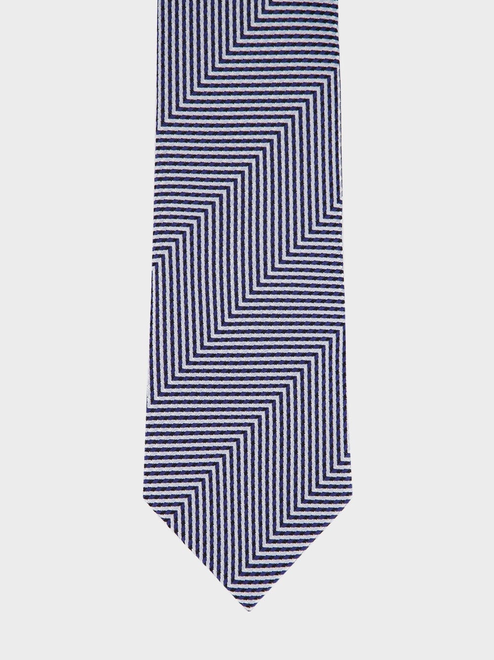 Zigzag Stripe Silk Tie