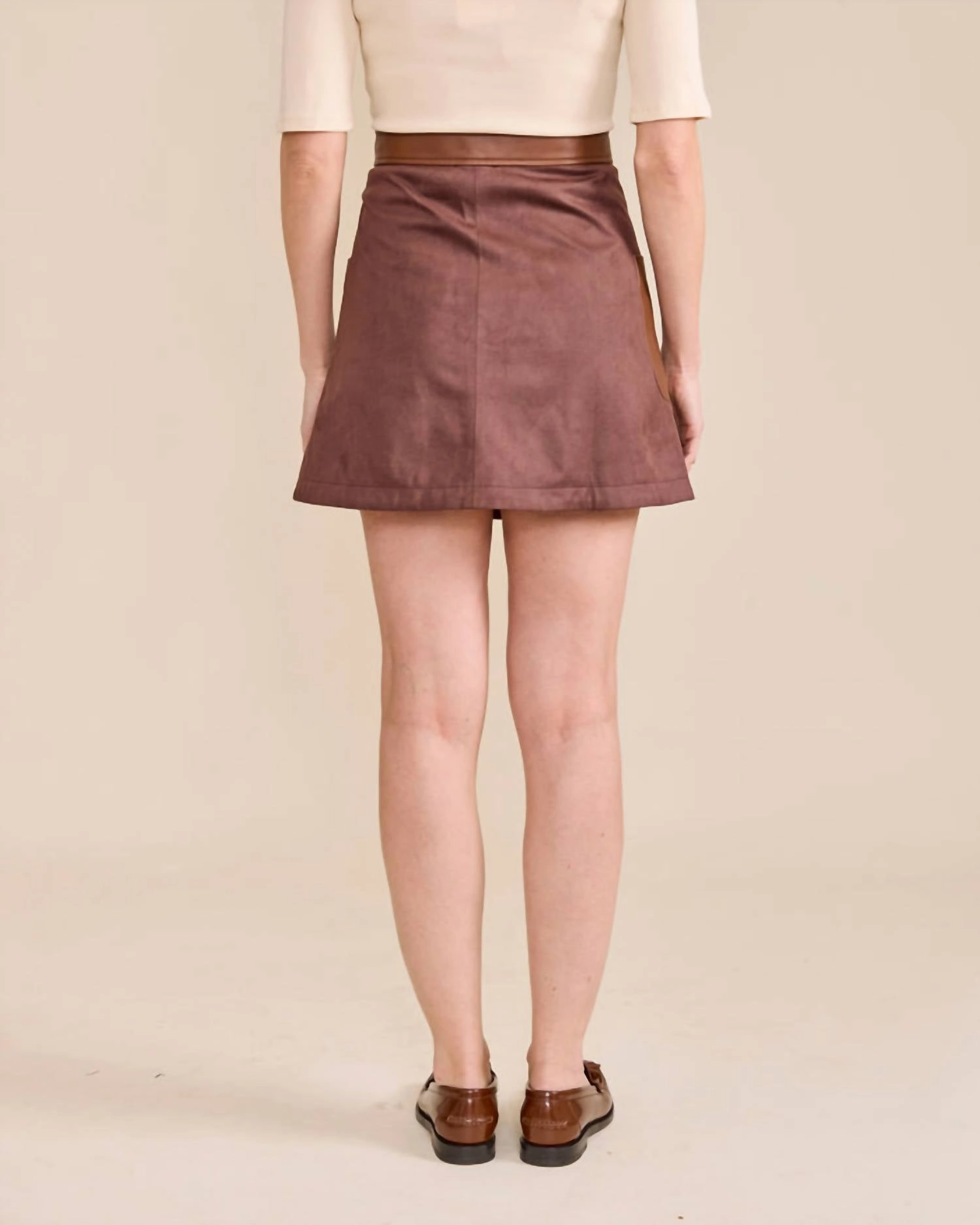 Zoe Mini Skirt In Chocolate